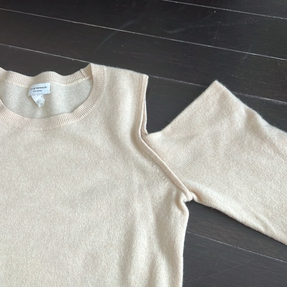 Club Monaco Cold-Shoulder Cashmere Sweater / Cream / US Ladies Small - Picture 6 of 7